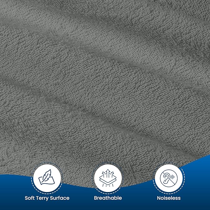 King Size Mattress Protector Waterproof, Premium 200 GSM Terry Mattress Cover, Soft & Breathable Bed Cover, Fitted Sheet Style Stretchable Deep Pockets 17" by Utopia Bedding (Gray)
