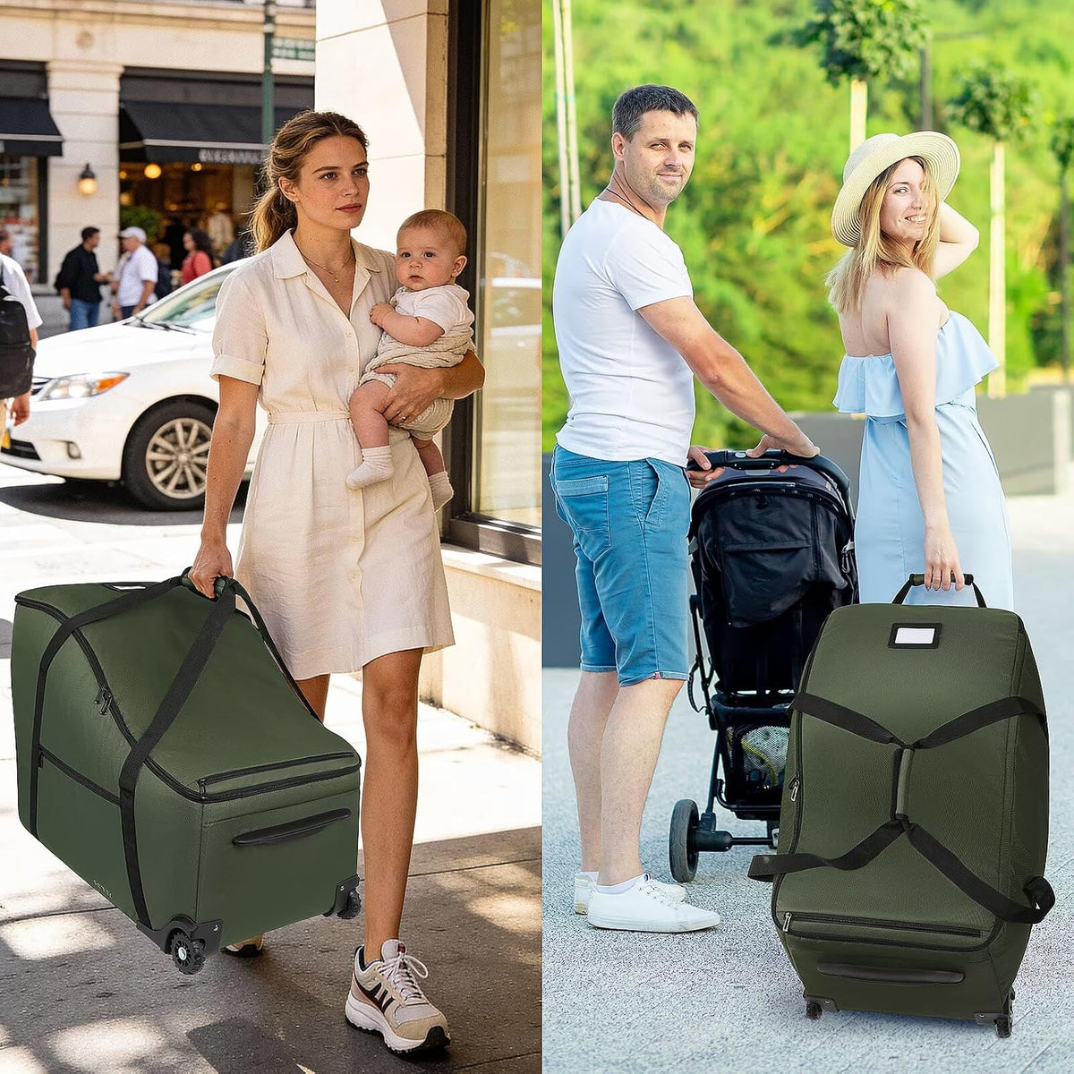 SCTEL Infant Car Seat Travel Bag Fit Doona Car Seat Stroller and Base