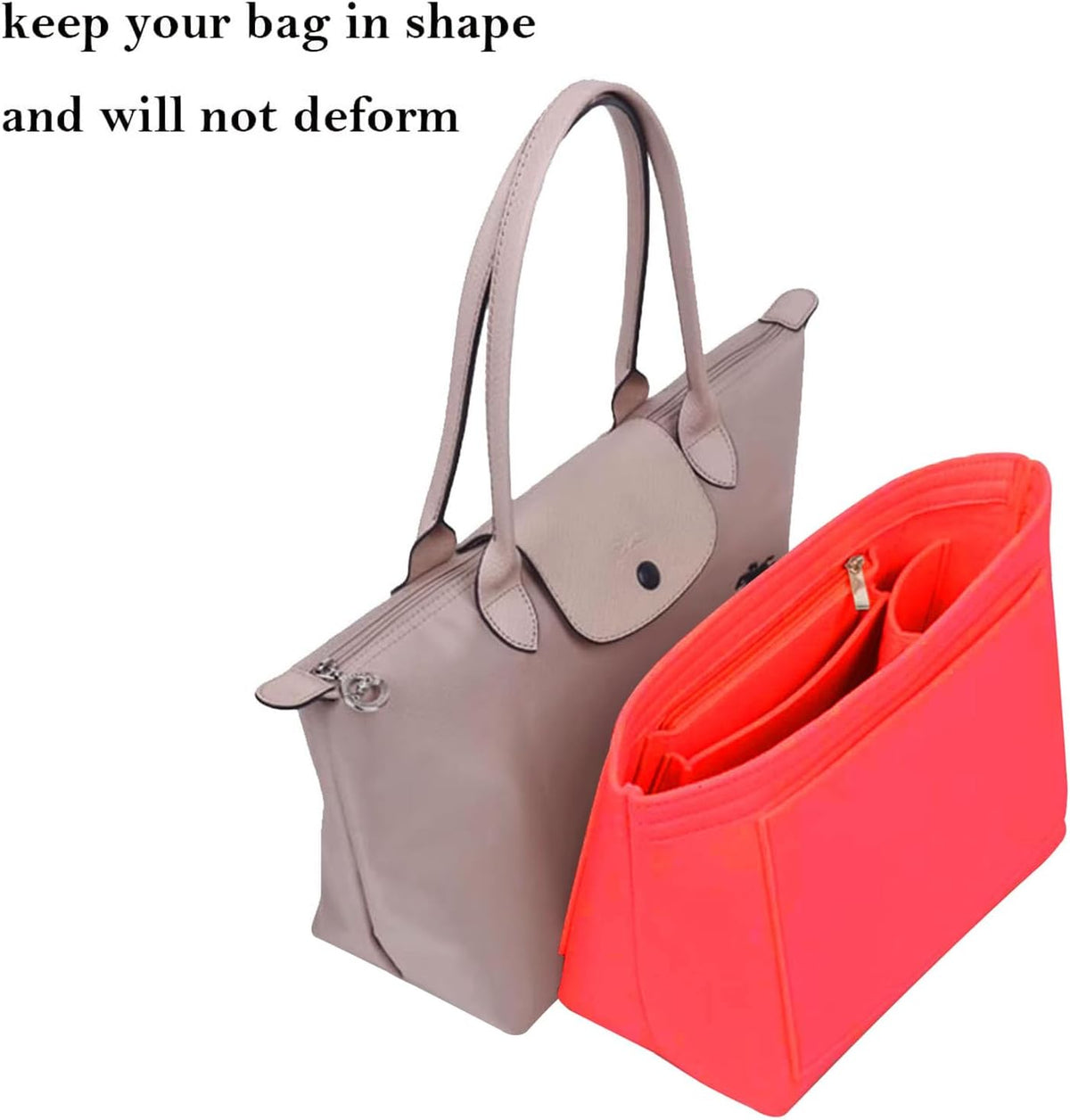 tote Organizer Insert for longchamp organizer insert le pliage purse insert small bag organizer handbag 1032beige-S