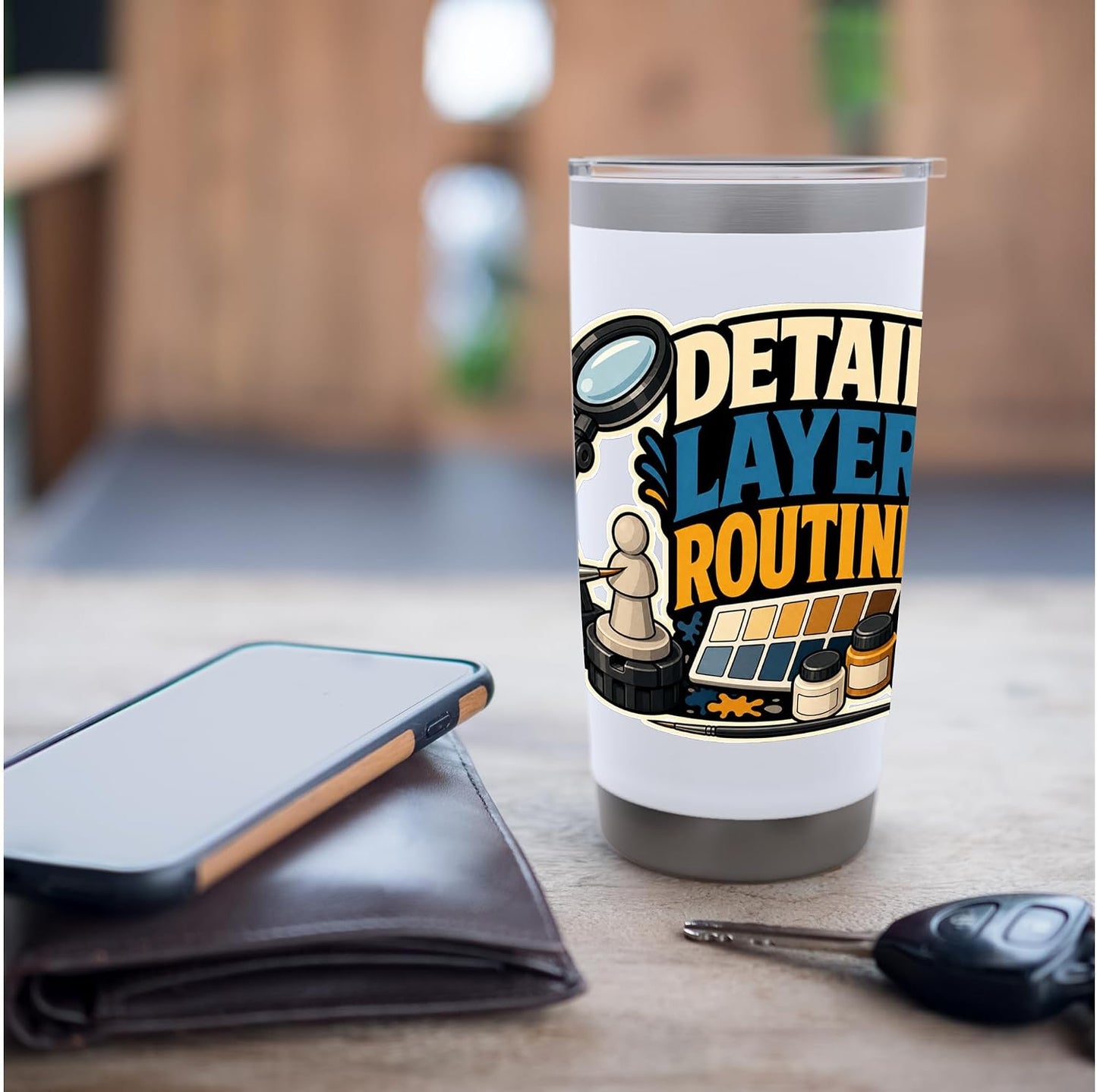DETAIL LAYER ROUTINE Hobby Table Calm Stainless Steel Insulated Tumbler
