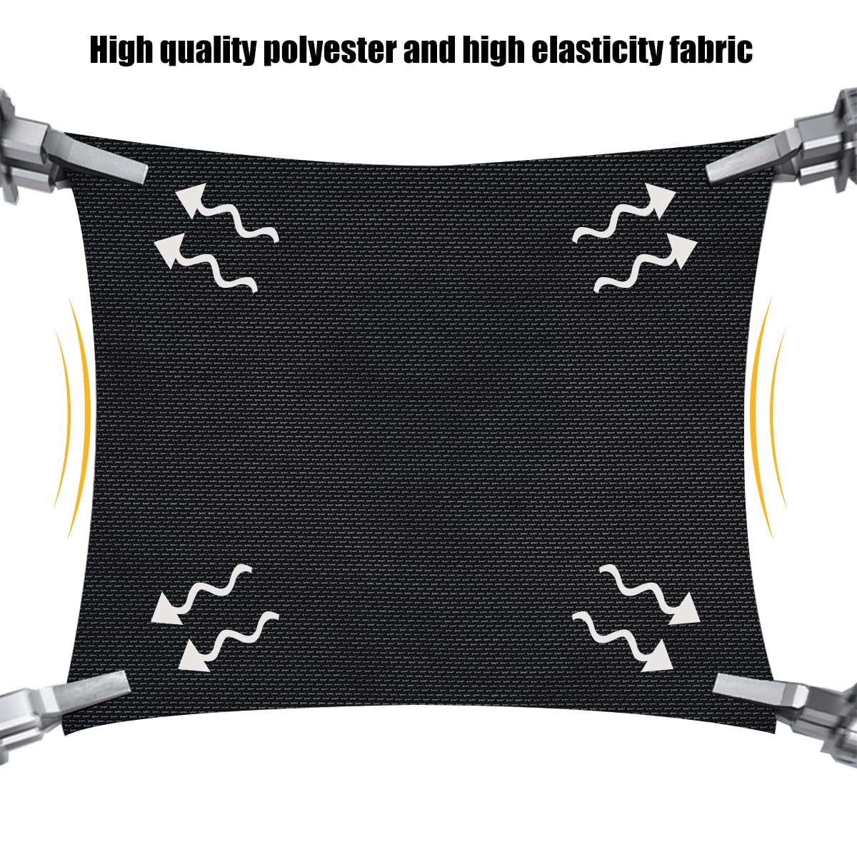 4-Sided Lightweight Elastic Mesh Sunshade Fence Compatible for Wonderfold W4/W2 Wagon Stroller All Models,Not Obstructing Vision Sunshade Net (Black)