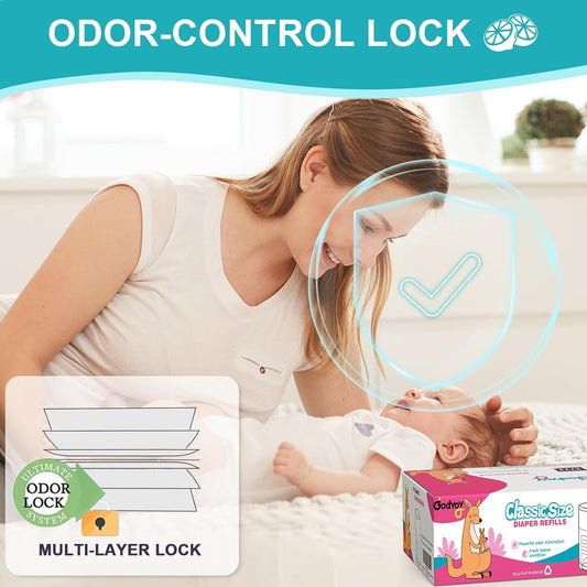 Refills Compatible with DEKOR Classic Diaper Pail Refill Bags