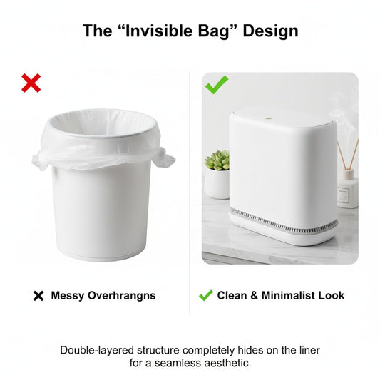 Dog Proof 3.3 Gal Slim Bathroom Trash Can with Locking Lid, Fits 4 Gal Bags
