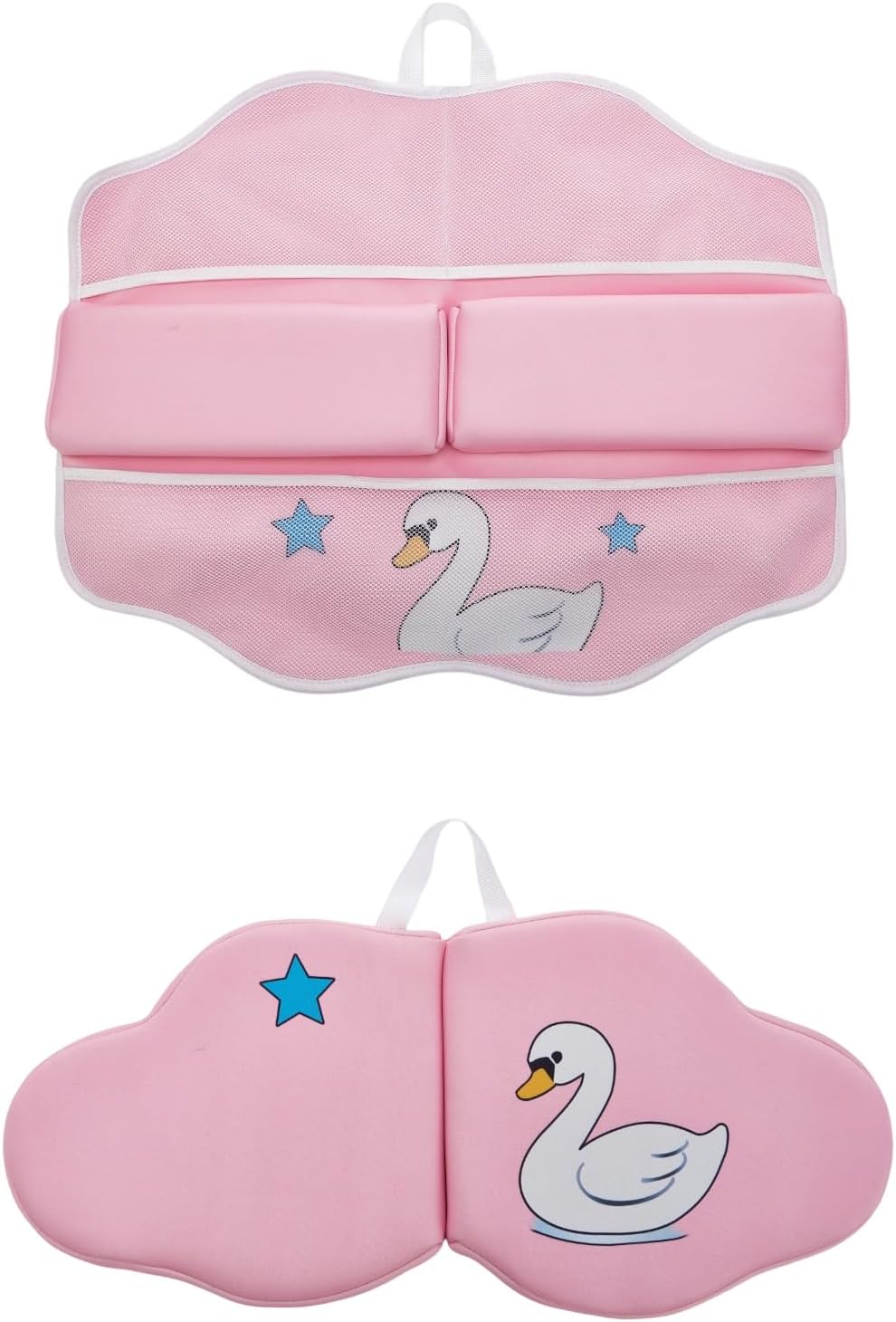 Bath Kneeler and Elbow Rest Pad Set, Bathtub Kneeling Pad with Elbow Support and Storage Pockets, Baby Bath Support Non-Slip, Machine Washable, Quick Drying for Comfortable Baby Bathing (Grey)