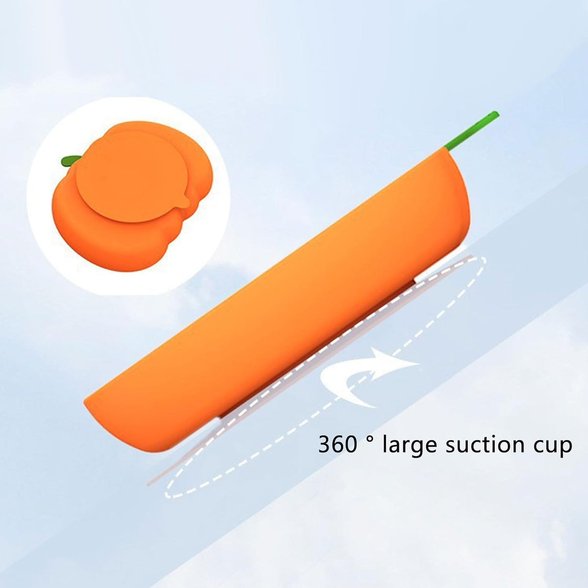 Pumpkin Shaped Meal Tray with Suction Cup for Secure Dining Portable Feeding Plate Silicone Children Dinnerwares Halloween Pumpkin Plates