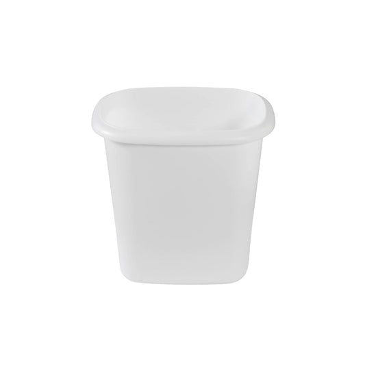 Vanity Trash Can/Wastebasket 1.5-Gallons/6-Quarts White for Under Counter/Kitchen/Office/Bedroom/Bathroom