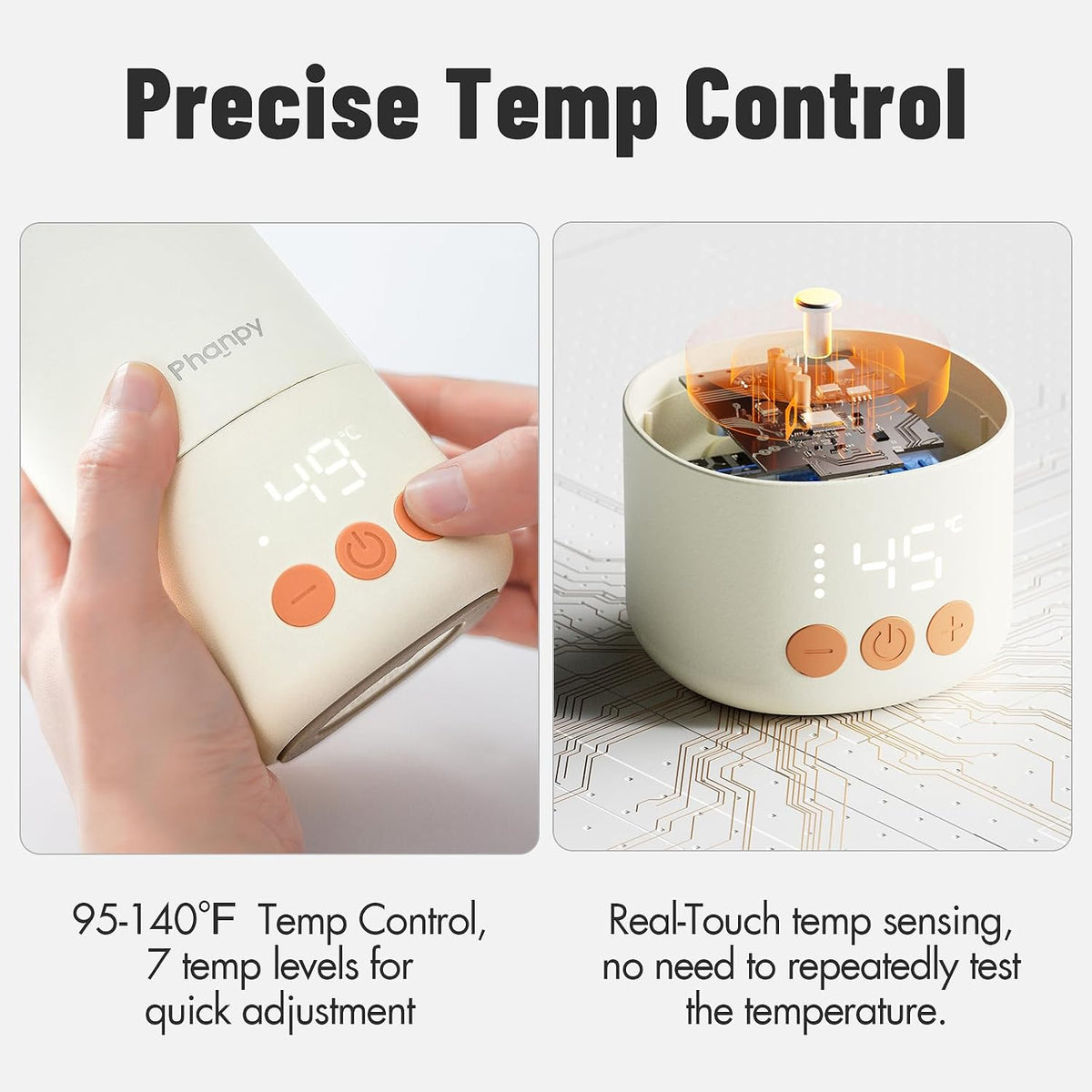 Portable Bottle Warmer - Detachable 10000mAh Battery, 212°F Boil & Sterilization, 3 Min Fast Heating, 100W, 17 OZ Large Capacity, Designed for Travel Bottle Warmer On the Go