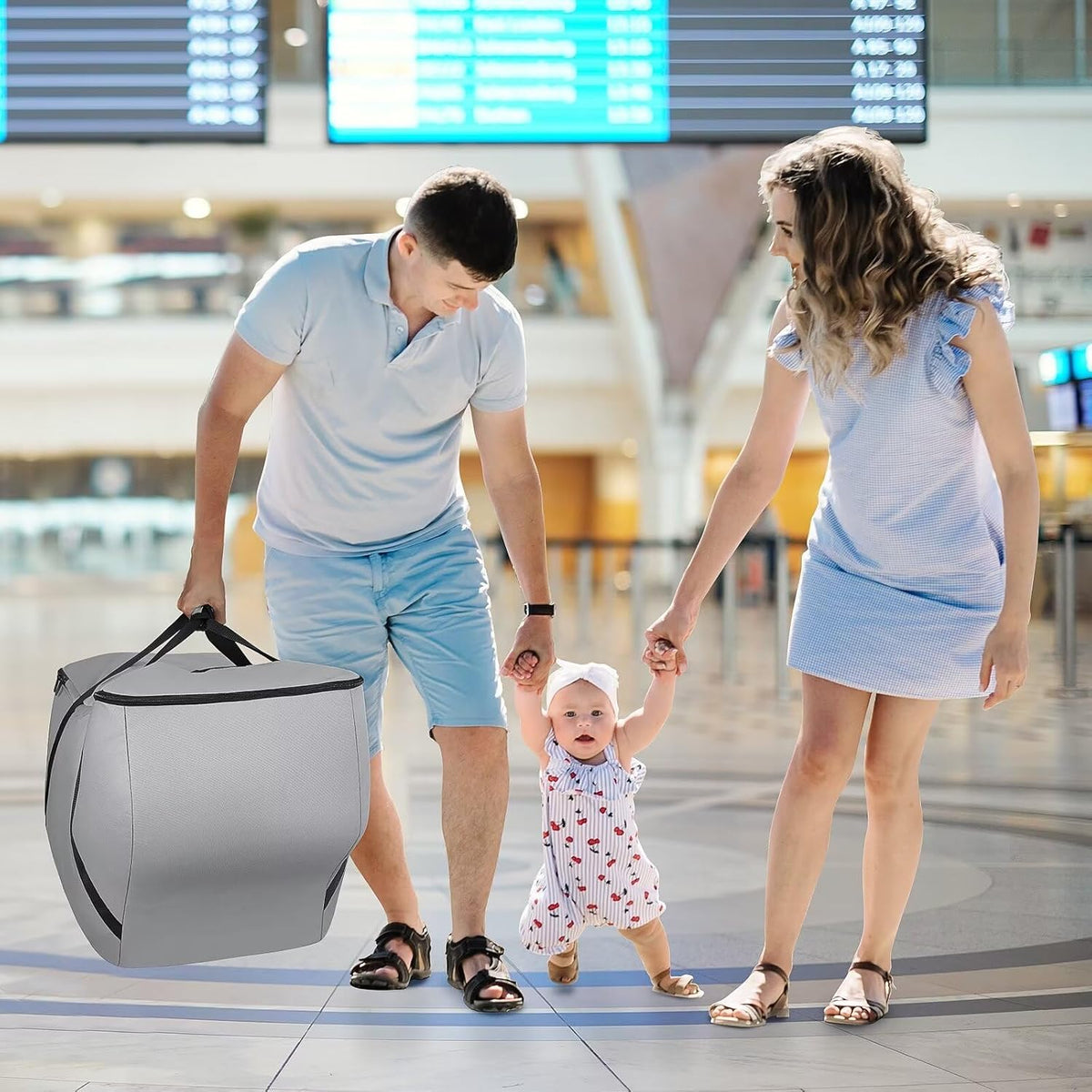 SCTEL Infant Car Seat Travel Bag Fits Car Seats with Anti-Rebound Bar Base