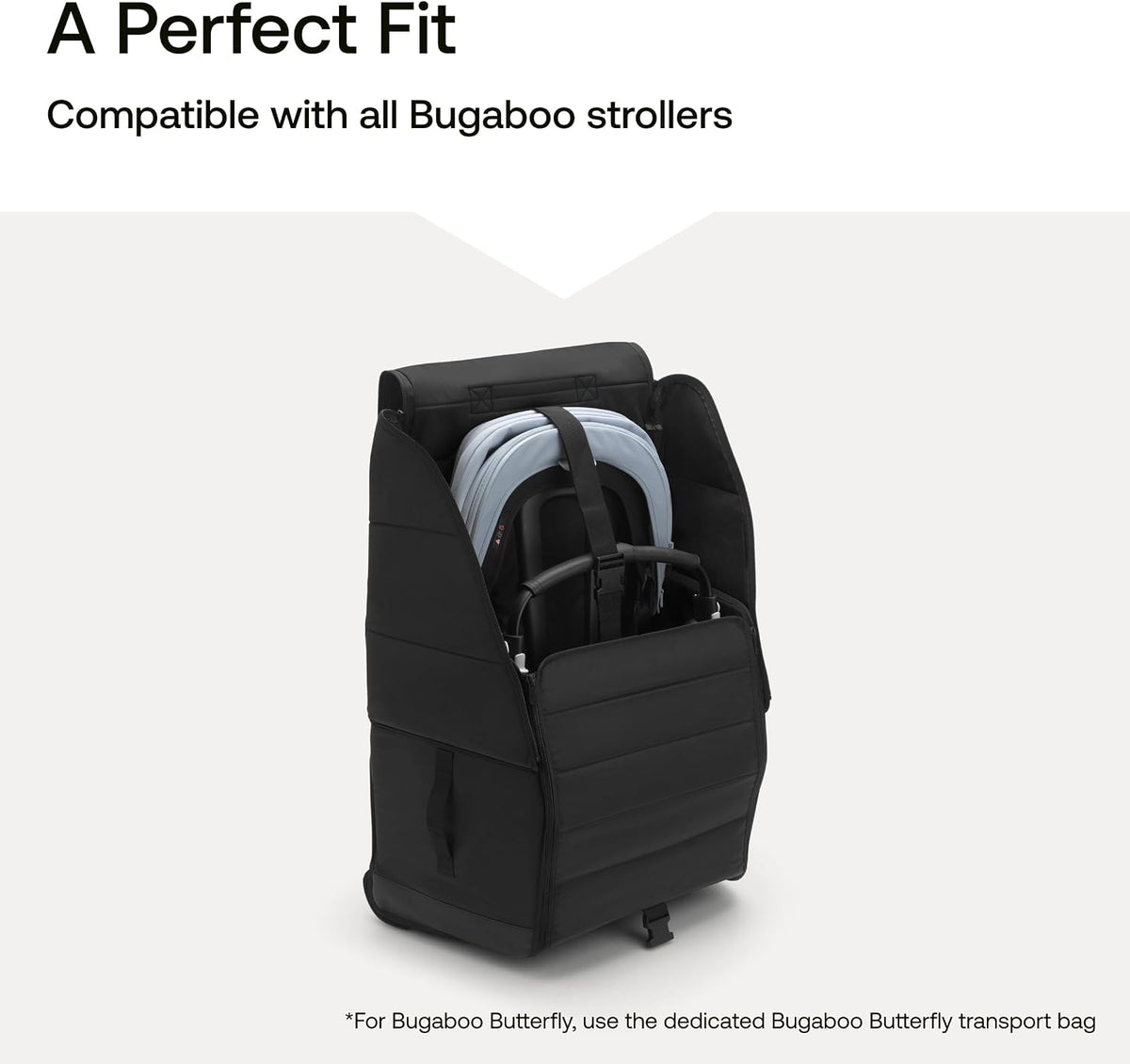 Comfort Transport Bag – Wheeled Travel Stroller Bag with Shoulder Straps & Carry Handles – Water-Repellent Protective Padding – Self-Standing Foldable Design with Wheel Storage Bag