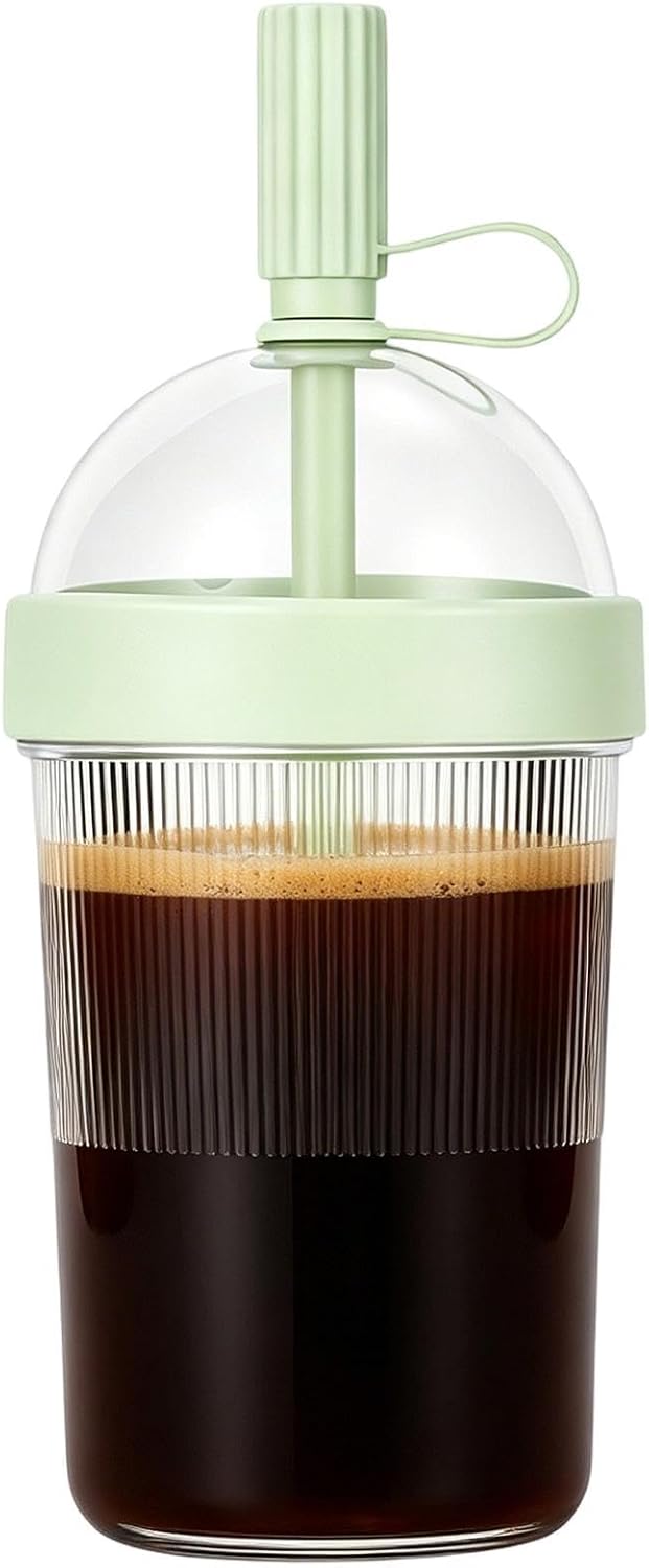 Iced Coffee Cups With Lids, 17oz Tea Mug With Lids And Straws, Reusable Tumbler,Coffee Cups
