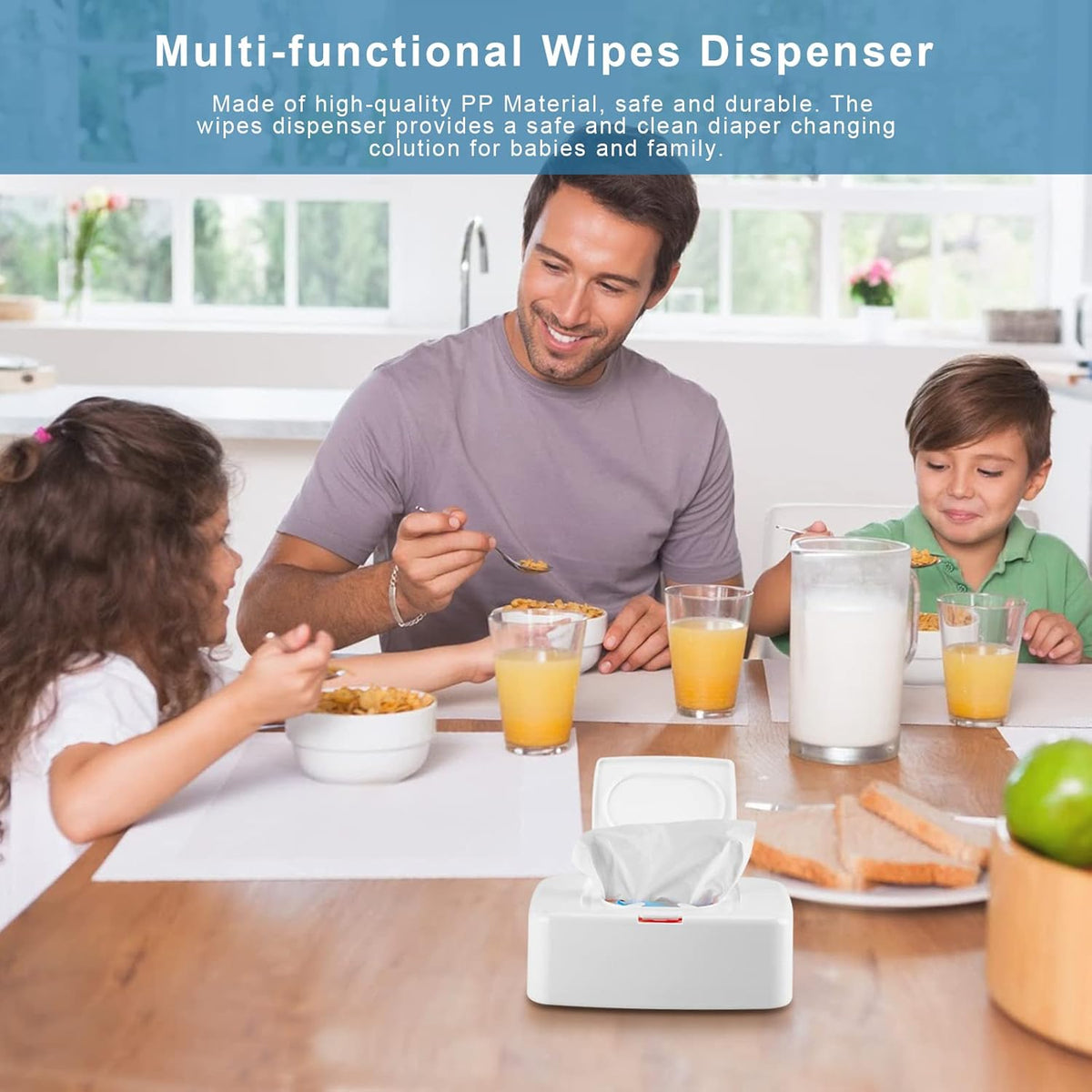 2 Pack Wipes Dispenser, Small Wipes Case with Lid, Wet and Dry Tissue Box, Dustproof Wipe Container with Sealing Design, Keeps Wipes Fresh Wipe Holder