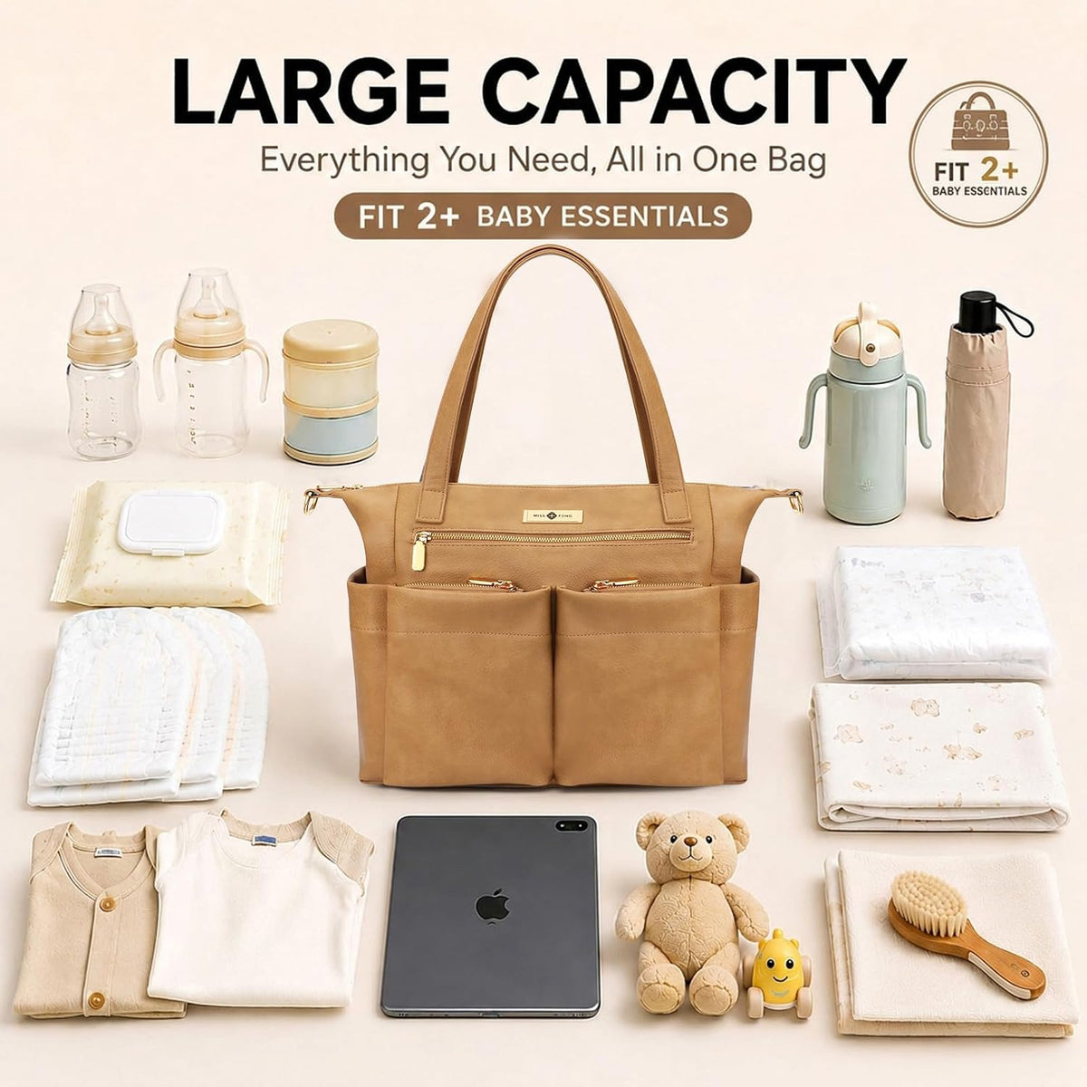 Diaper Bag Tote Leather Diaper Bag Backpack Pañaleras Para Bebe