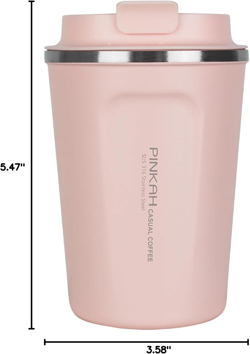 12oz Travel Coffee Mug, Double Wall Insulated Coffee Cup with Flip Lid, Vacuum Stainless Steel Reusable Thermal Cup for Hot & Cold Drinks, Mint Green