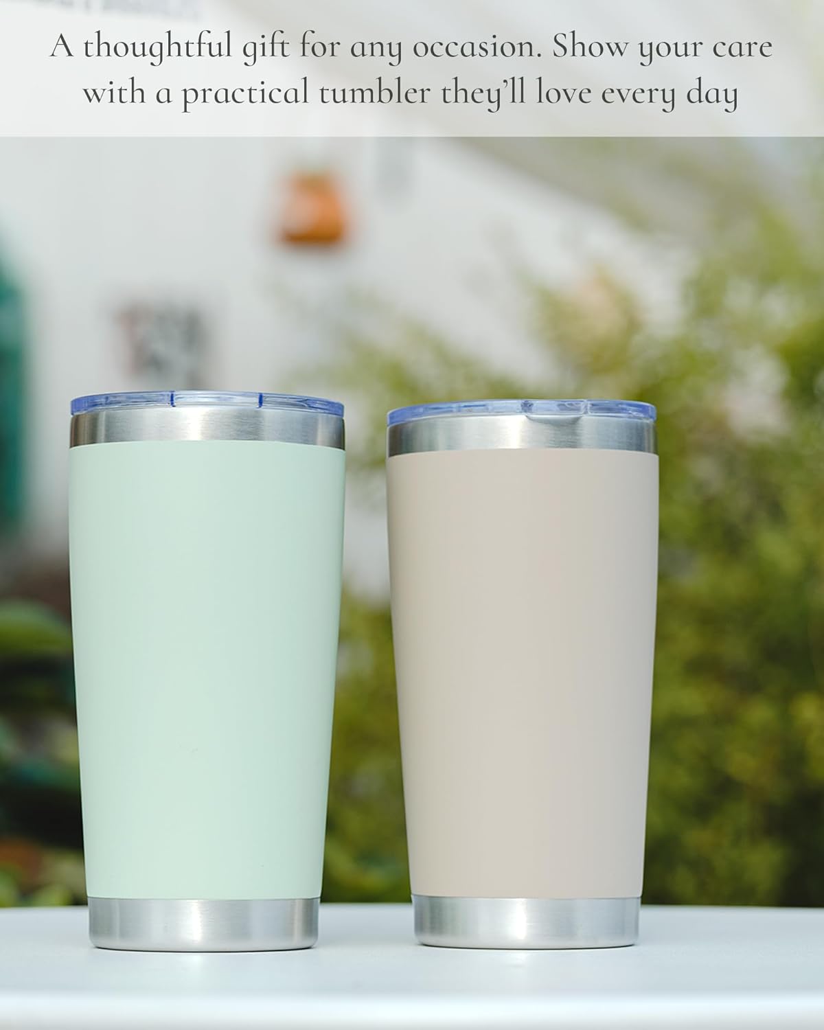 Travel Coffee Tumbler 20oz, 4 Pack Leakproof Travel Coffee Mug with Lid and Straw, Stainless Steel Double Wall Vacuum Insulated Tumbler for Hot/Iced Drinks (Textured Matte, Navy Blue)