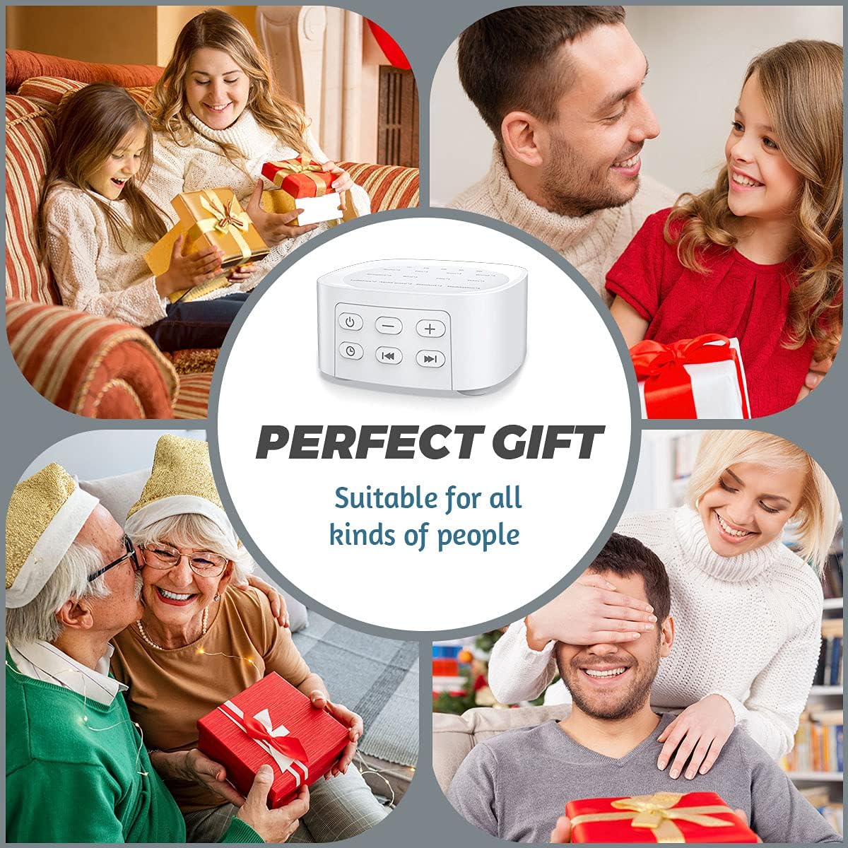 Sleep White Noise Sound Machines with 25 Soothing Sounds 36 Volume Levels 5 Timers Visible Sound Catalog Portable Size Memory Function for Home Office and Travel