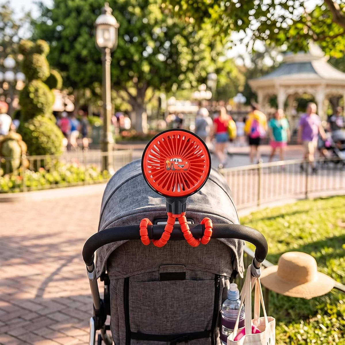 Minnie Mouse Winnie the Pooh Stitch Cars Baby and Kids Portable Handheld Stroller Cooling Fan