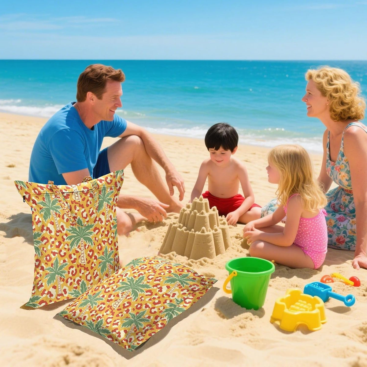 Palms Leopard Waterproof Travel Laundry Bag Reusable 2 Count