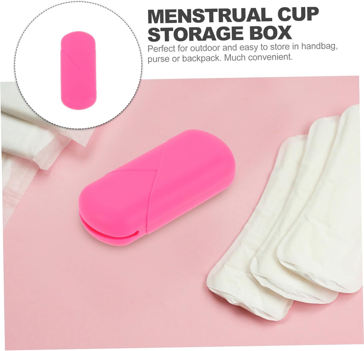 Reusable Silicone Storage Box for Cups and Period Supplies Female Organizer Smooth Easy to Clean Design