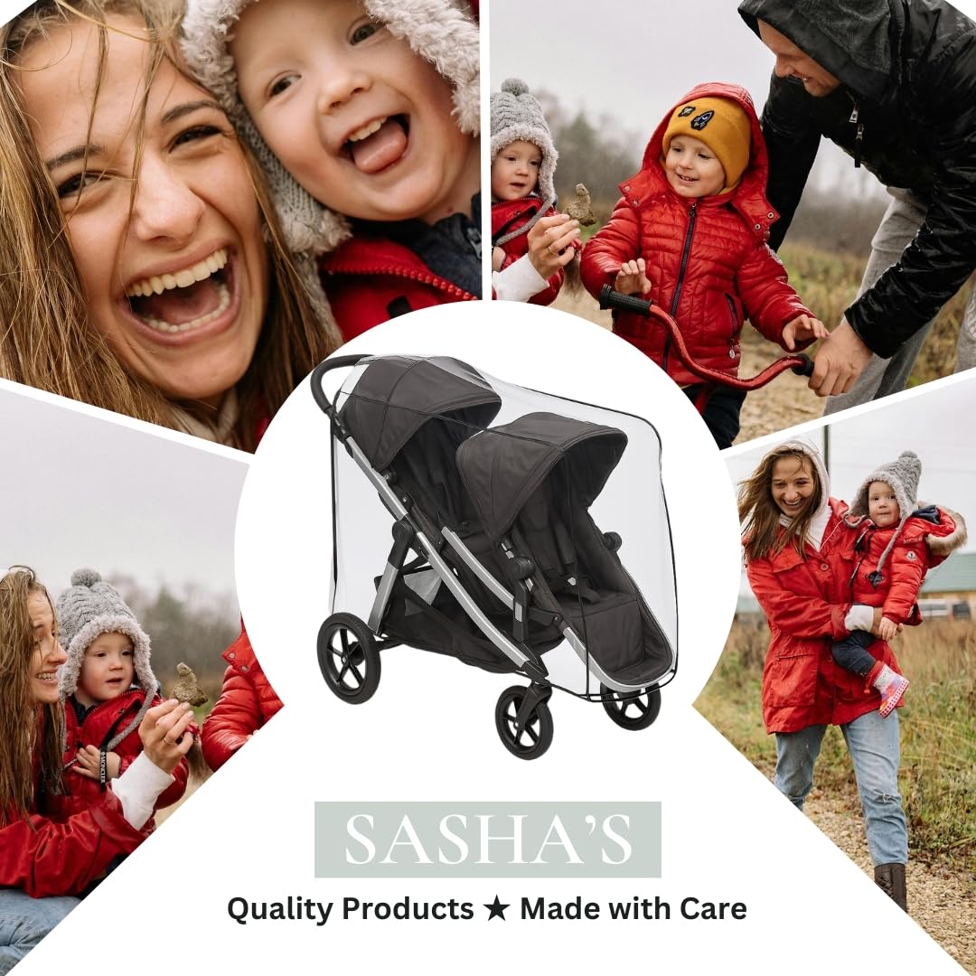 Rain and Wind Cover for Baby Jogger City Select Double Stroller (Stroller not Included) Made in USA
