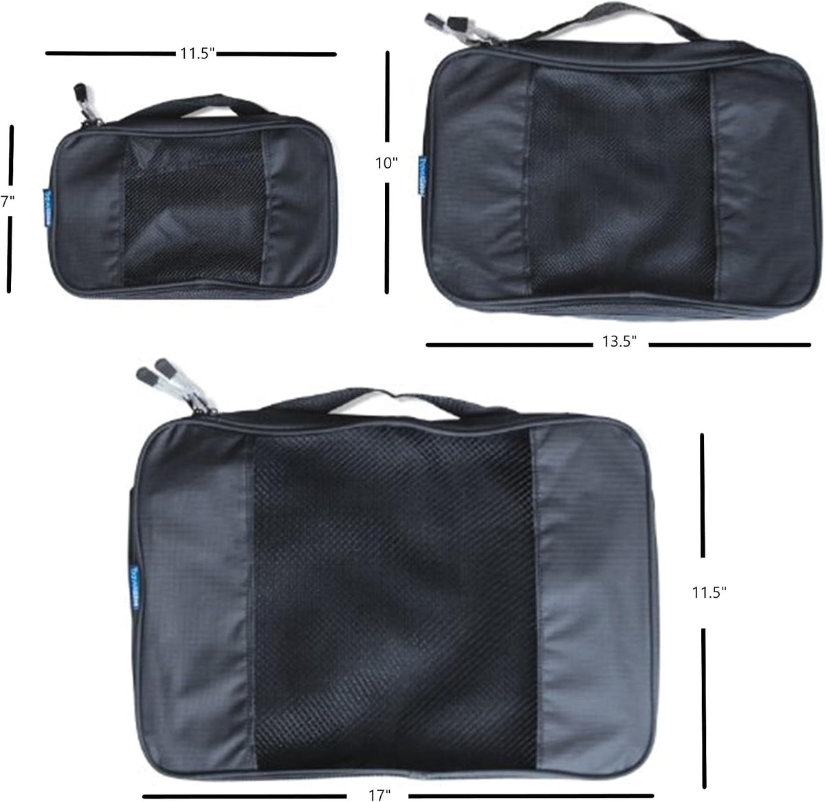 Packing Cubes - 3 Piece Set (Black)