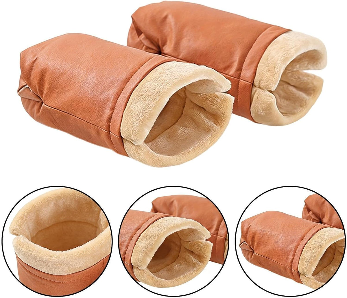 Stroller Muff Windproof Warm Fleece Liner Pram Accessories Gloves for Parents Caregivers Women Outdoor Walking Travel