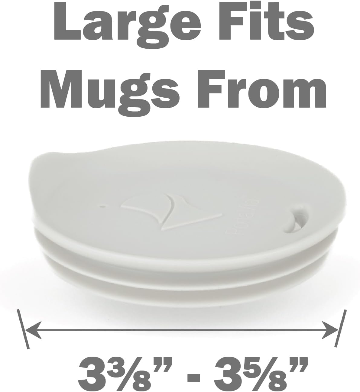 Reusable, Dishwasher-Safe Silicone Lid for Coffee Cups and Mugs | Take Your Favorite Cup/Mug/Tumbler To-Go - This Lid fits drinkware with 3” to 3¼” Inside Diameter - Medium Size, Black
