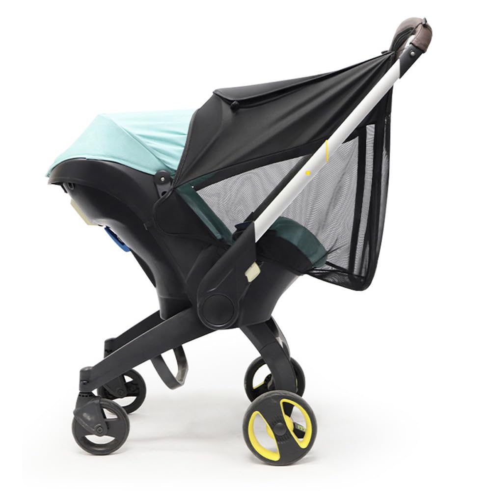 2 in 1 Strollers Sun Shade Net fit DOONA Baby Stroller and Carseat Sunshade Extension UV Protection Sun Cover Awning Umbrella 360° Full Coverage Snooze Shade Breathable Sun Protection Canopy