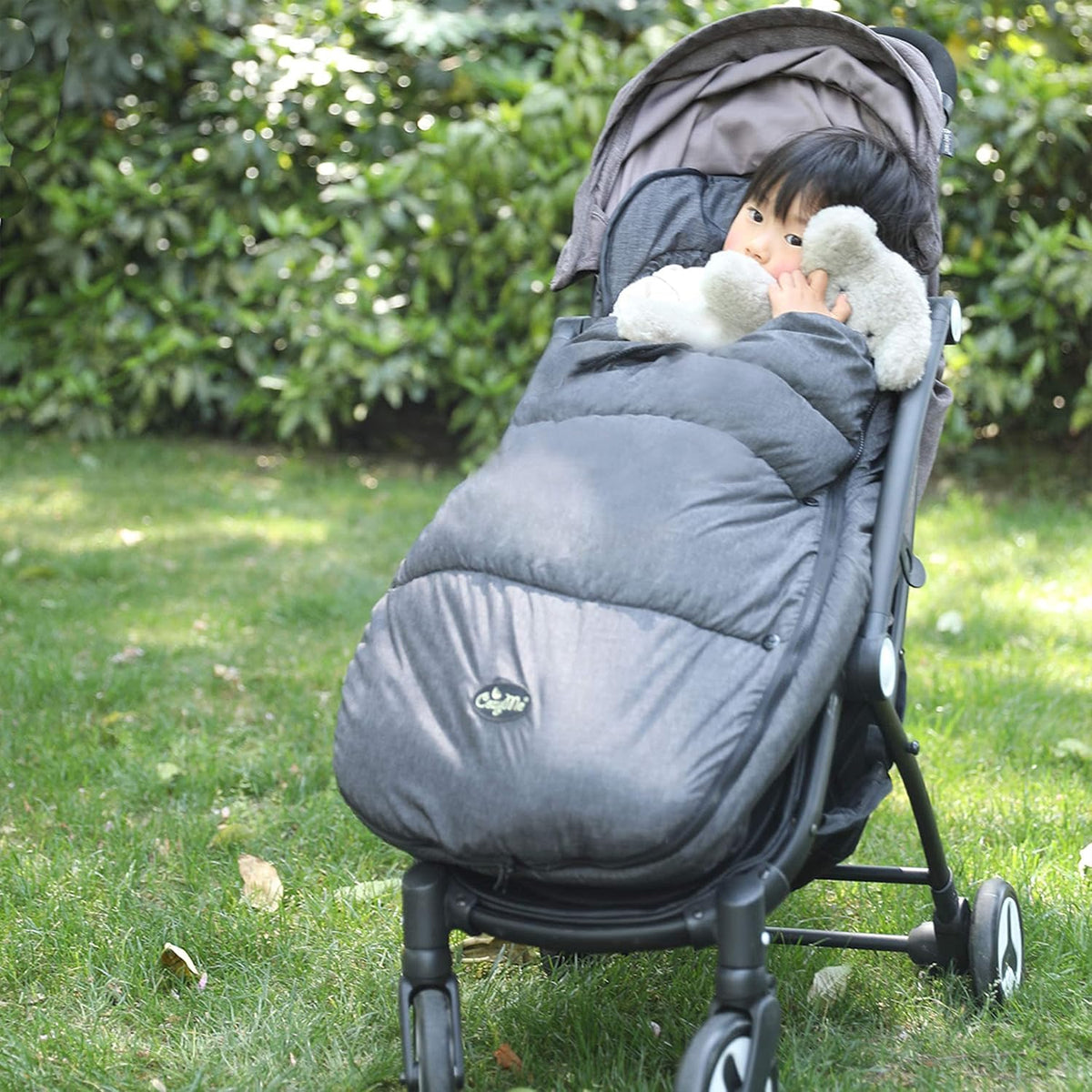 Stroller Footmuff, Stroller Blanket with Hoodie for Toddler Winter Stroller Cover, Stroller Bunting Bag with Fleece Lined Front Height Adjustable & Removable Baby Bunting Bag for 6M-4T