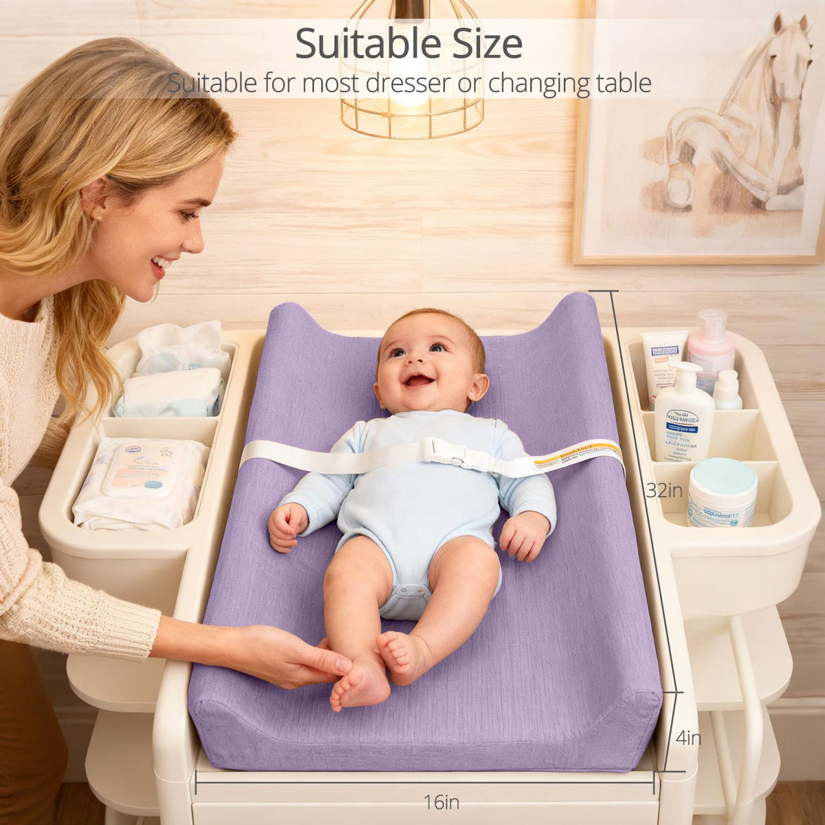 Muslin Baby Changing Pad with 2 Pack Covers