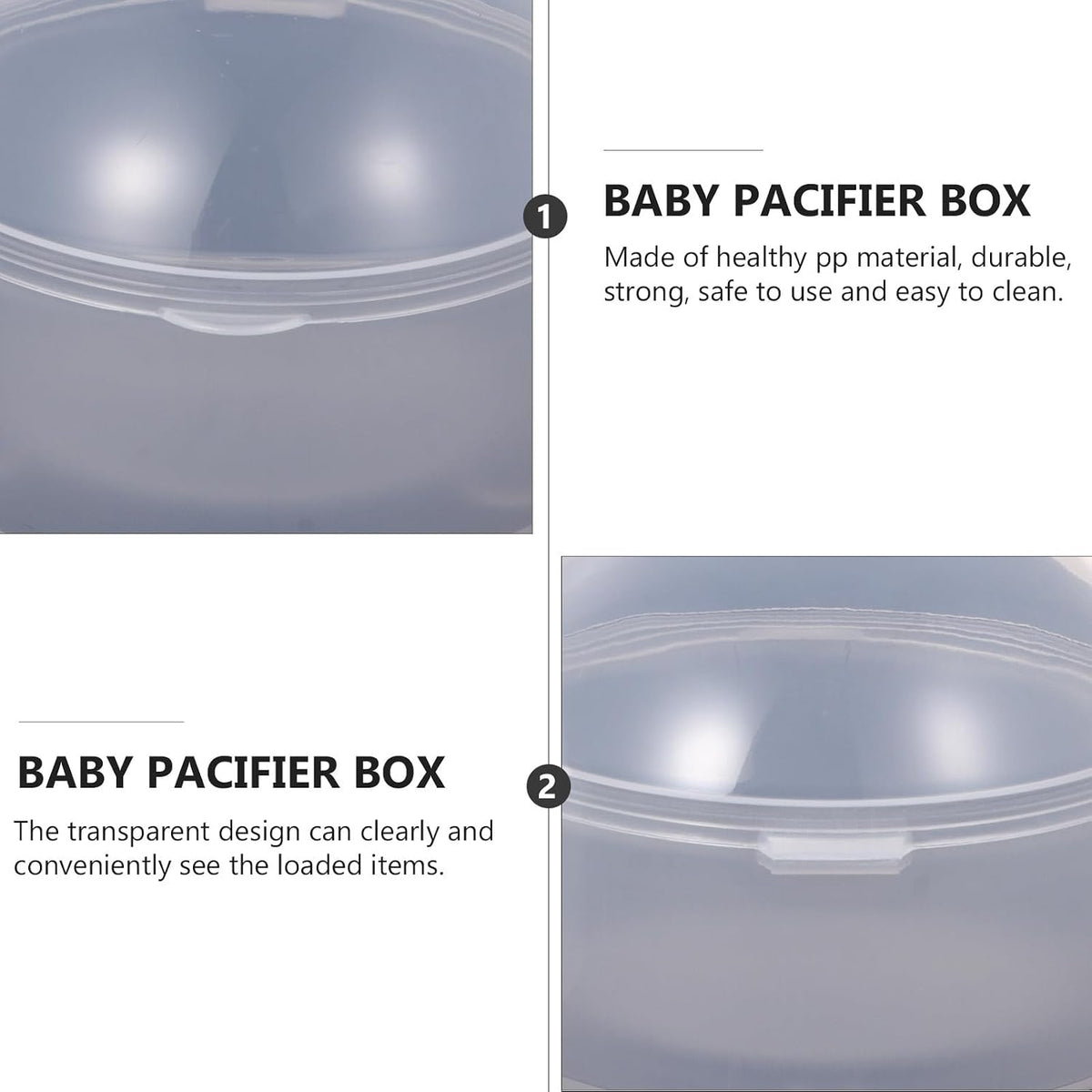 10pcs Storage Box Case Clip Holder Dustproof Container for Travel and Daily Use