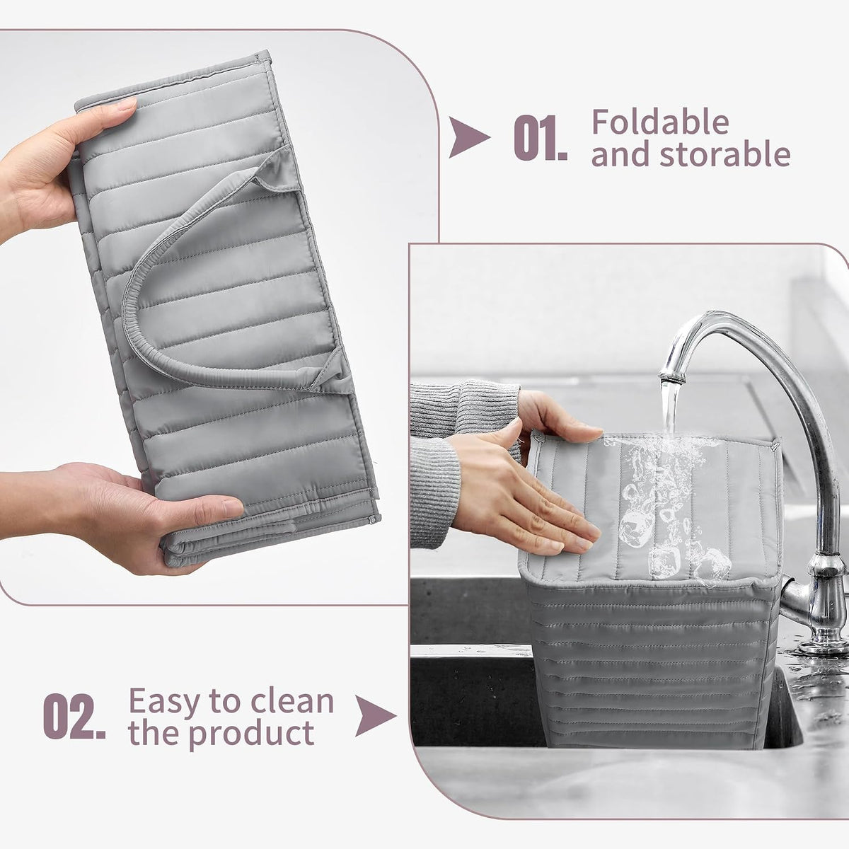 Starry Sky Grey Diaper Caddy Organizer with Handles & Removable Dividers,Diaper Bag,Car Diaper Caddy,Stylish Diaper Organizer Basket & Tote for Easy Storage
