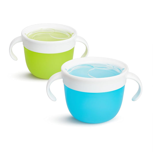 ® Snack™ Catcher Toddler Snack Cups, 2 Pack, Blue/Green & Stay Put™ Suction Bowls for Babies and Toddlers, 3 Pack, Blue/Green/Purple