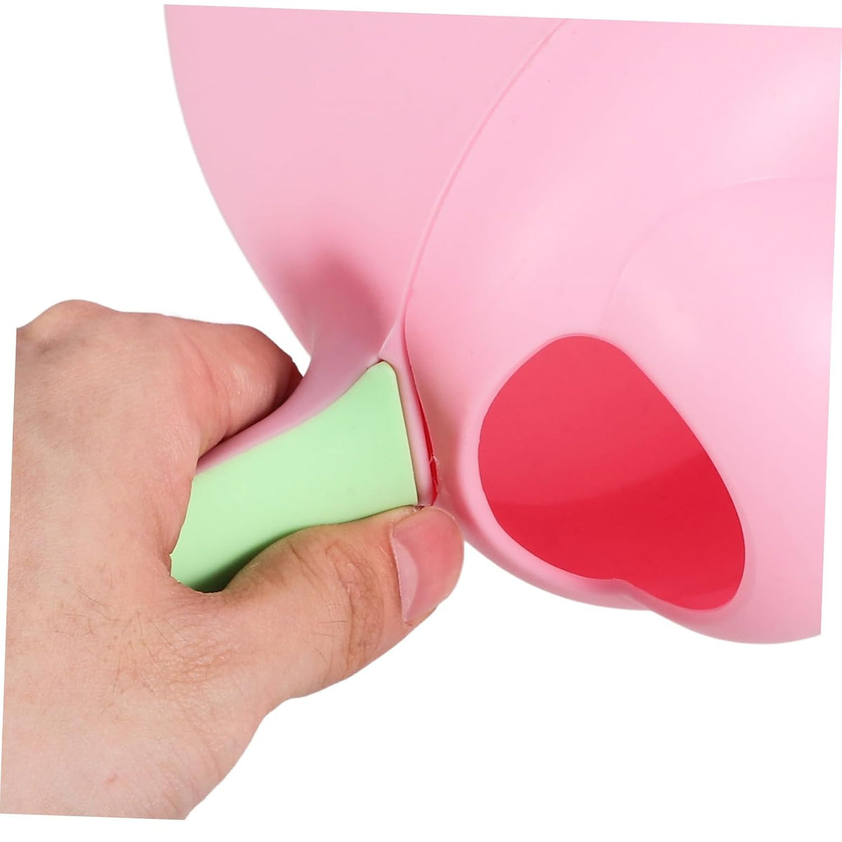 Hippo Shaped Baby Bath Rinser Cup for Hair Washing Pink PP