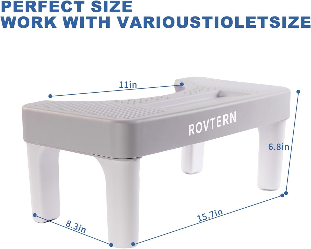 6.7 Inch Step Stool, Portable Plastic Foot Stool, Non-Slip Potty Stool for Bathroom