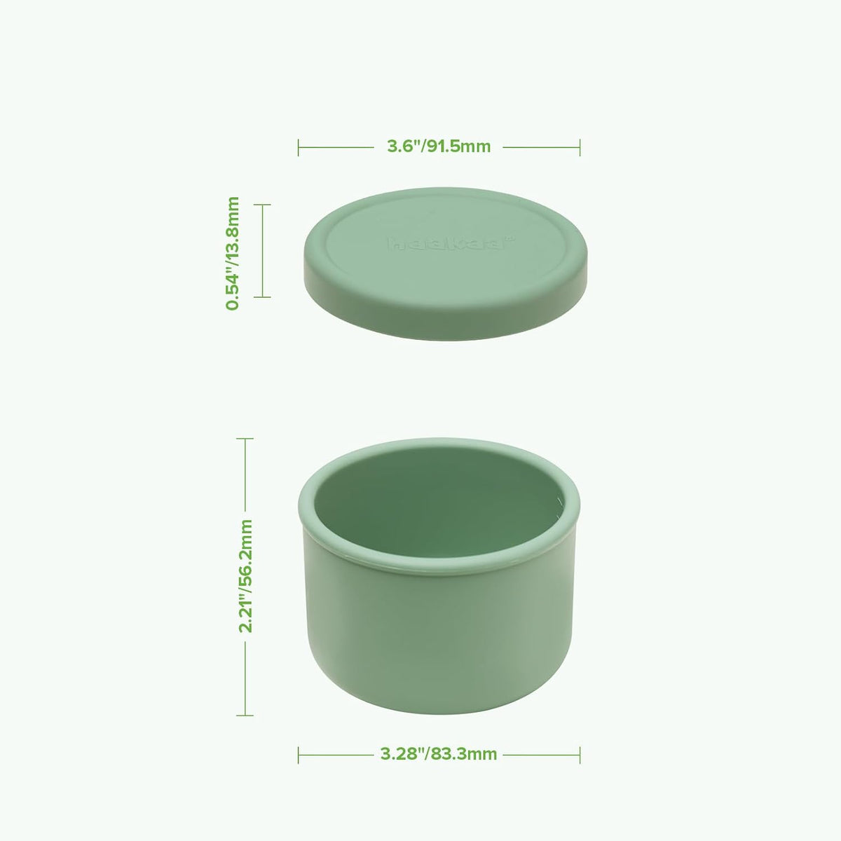 Silicone Baby Food Containers with Leakproof Lids, 5 oz, 3-Pack
