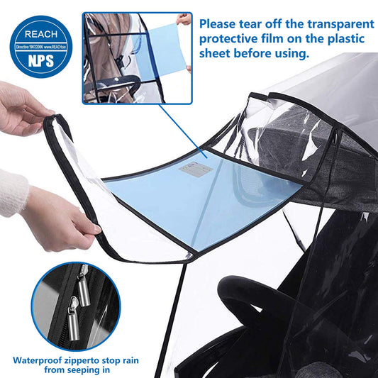 Stroller Rain Cover,Universal Stroller Accessory,Baby Travel Weather Shield