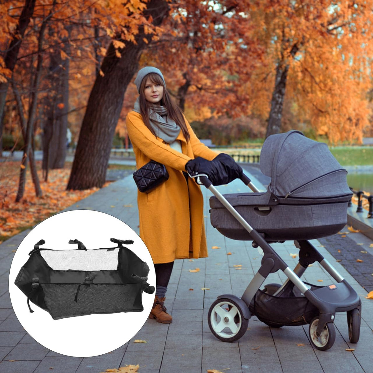 Stroller Car Stroller Infant Pushchair Pram Bottom Basket Storage Basket Replacement Storage Organizer Bag Bags Nappy Pouch Net Bag
