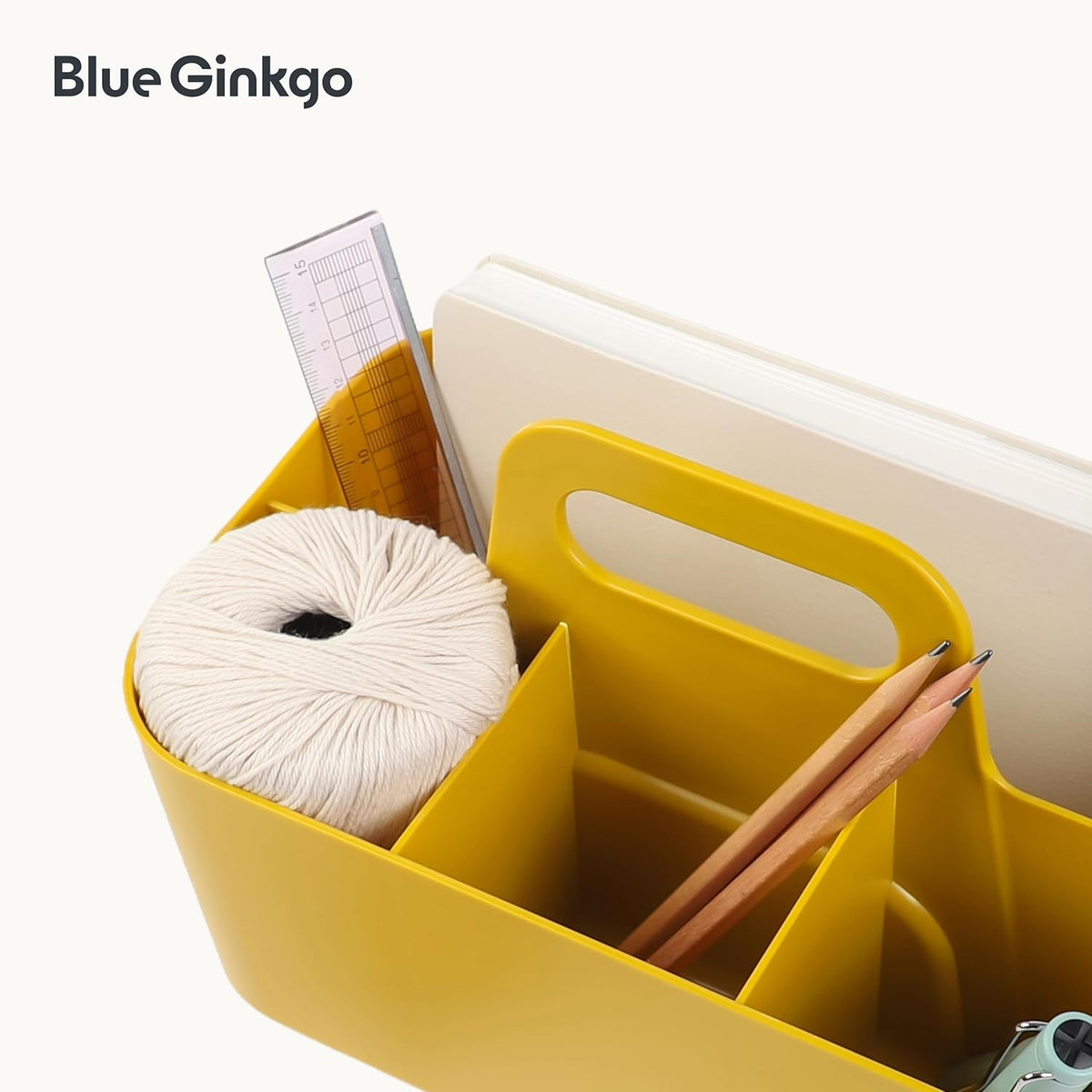 Stackable Organizer Caddy, Rectangle, Green, Made in Korea