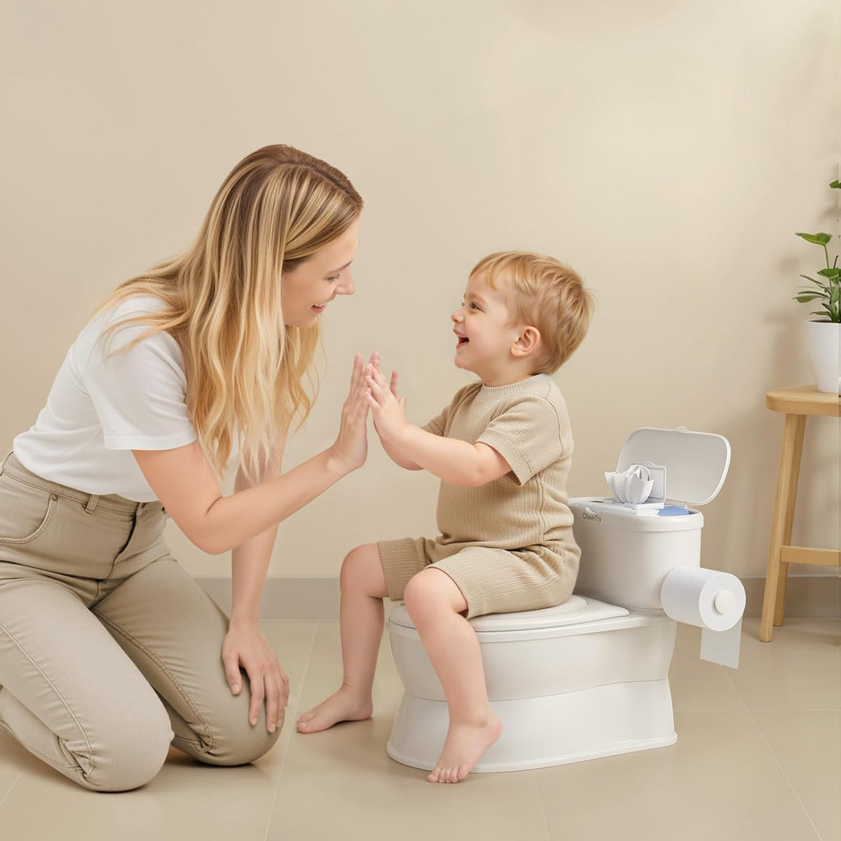 2-in-1 Toddler Potty Training Toilet with Detachable Training Seat