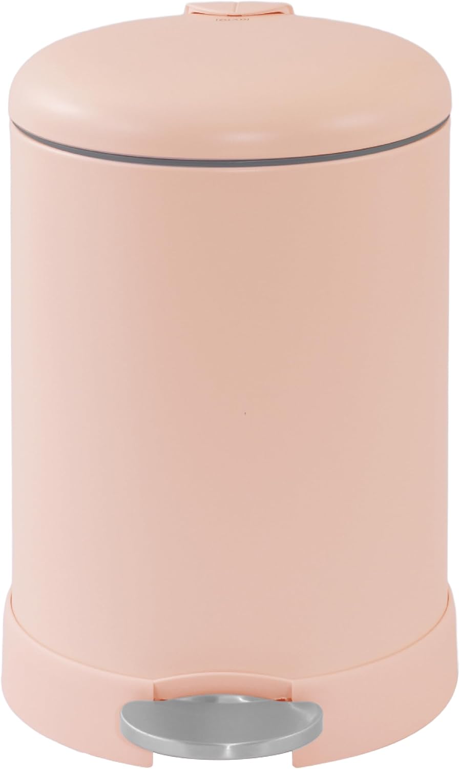 Glad Small Trash Can, 1.2 Gallon | Round Stainless Steel Garbage Bin with Soft Close Lid & Step Foot Pedal | Metal Waste Basket with Removable Inner Bucket, Stainless, 8 x 9.5 x 12 inches