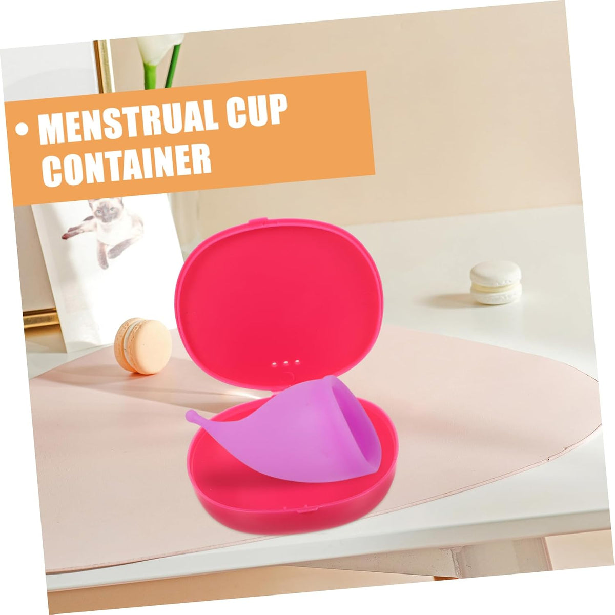 2Pcs Silicone Box for Female Items Compact Portable Pink