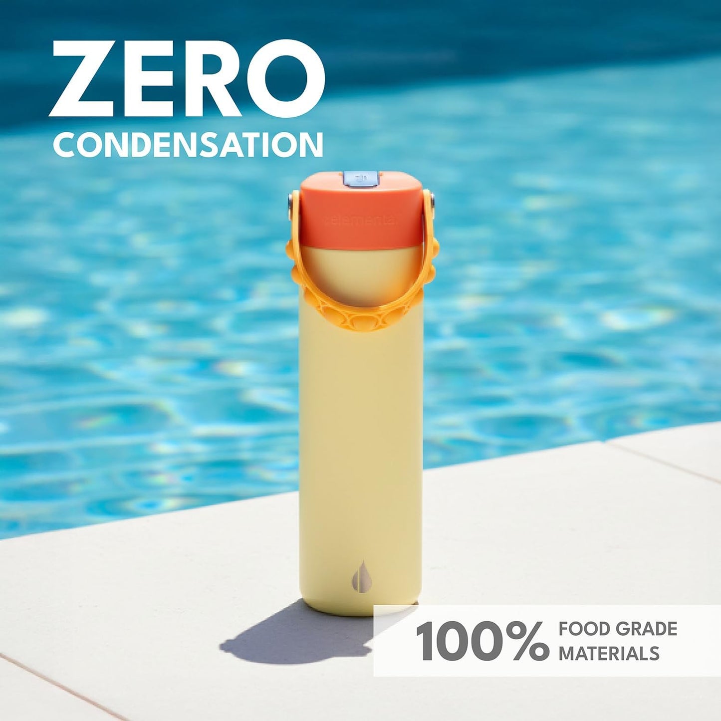 Insulated Water Bottle for Teen Boys & Girls, Stainless Steel Water Bottle with Straw & Pop-It Handle, Leak-Proof Water Bottles for School, Travelling and Sport - Light Patterns - 24oz