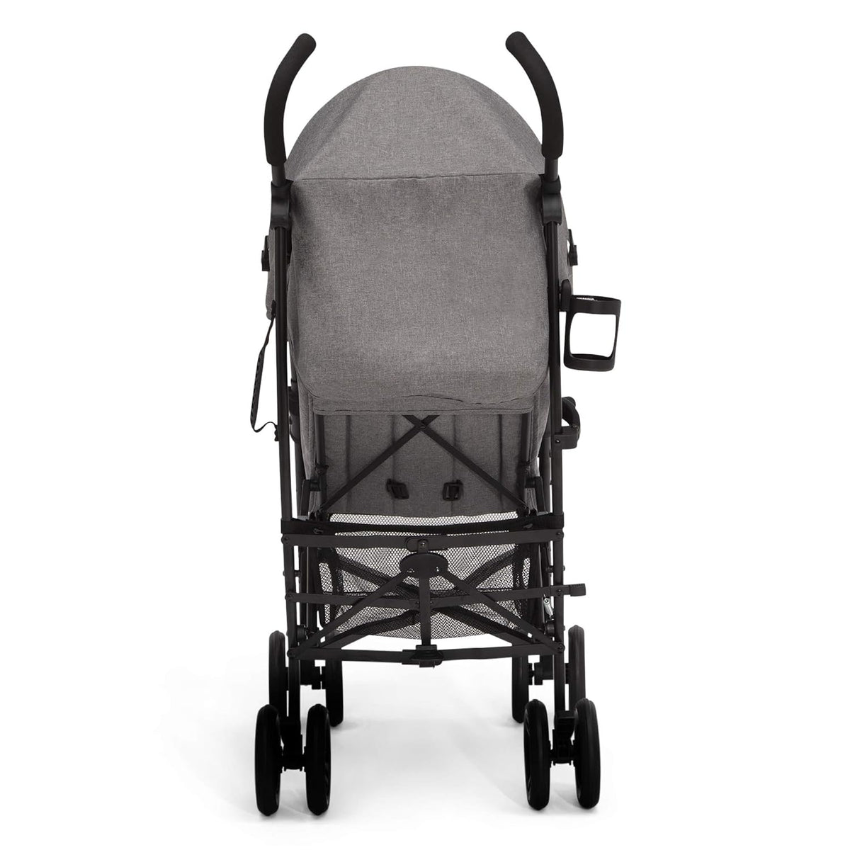 Jeep PowerGlyde Plus Stroller Lightweight Travel Stroller with Smoothest Ride, Aluminum Frame, 4-Position Recline, Extra Large Storage Basket, Black
