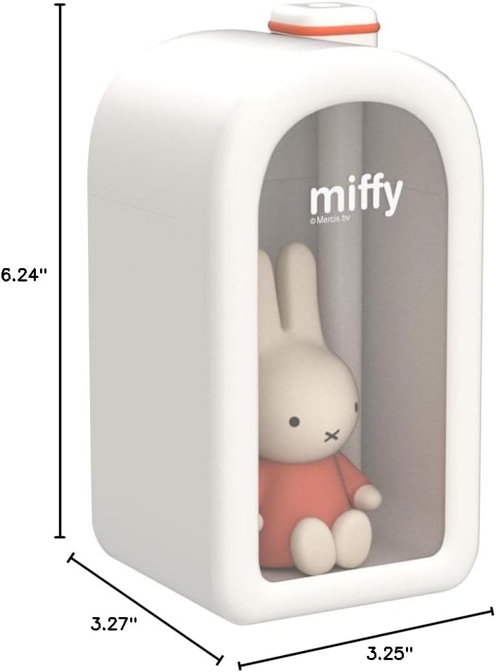 X Miffy Cool Mist Humidifier - Ultrasonic Quiet, Mini Cute Humidifier with Night Light, 380ml Humidifiers for Bedroom/Babies Nursery/Office