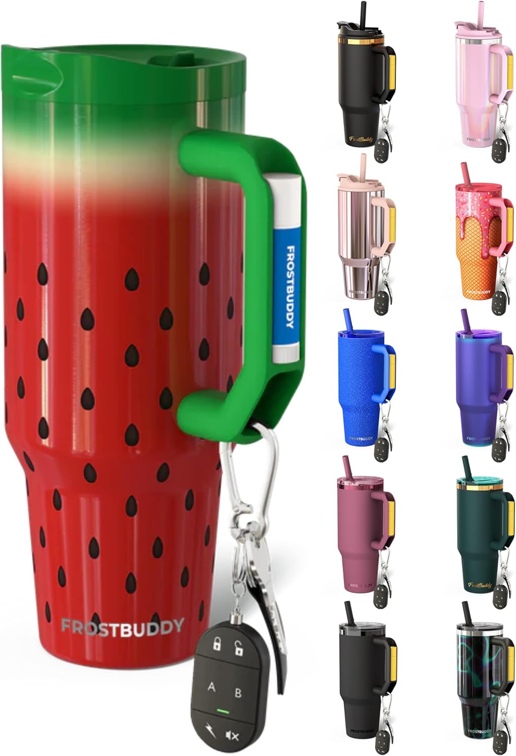 Thicc Buddy 16oz Tumbler - Insulated Stainless Steel (Cinnamon) | Double-wall vacuum insulated | Spill-proof flip lid | 18/8 premium stainless steel | Cup-holder friendly - Colors A