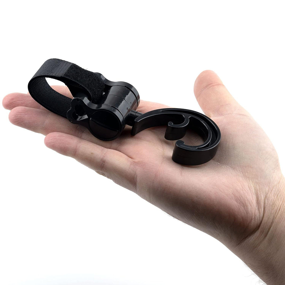 2 Pack Stroller Hooks 360 Degree Rotatable Baby Stroller Hanging Clips Hook for Mommy Stroller Multipurpose Hooks Stroller Clip Straps for Hanging Diaper Bags Grocery Shopping Bags (Black)