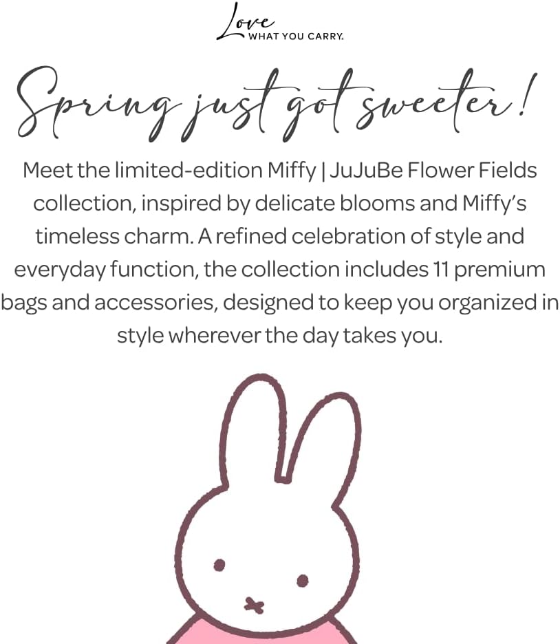 Miffy Flower Fields Diaper Clutch Wristlet with Crossbody Strap Case