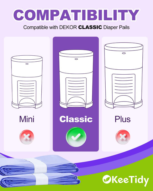 Diaper Pail Refills Compatible with Dekor Classic & Eko Classic