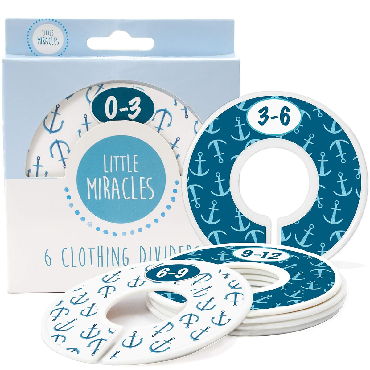 Baby Closet Size Dividers for Baby Clothes - Nautical