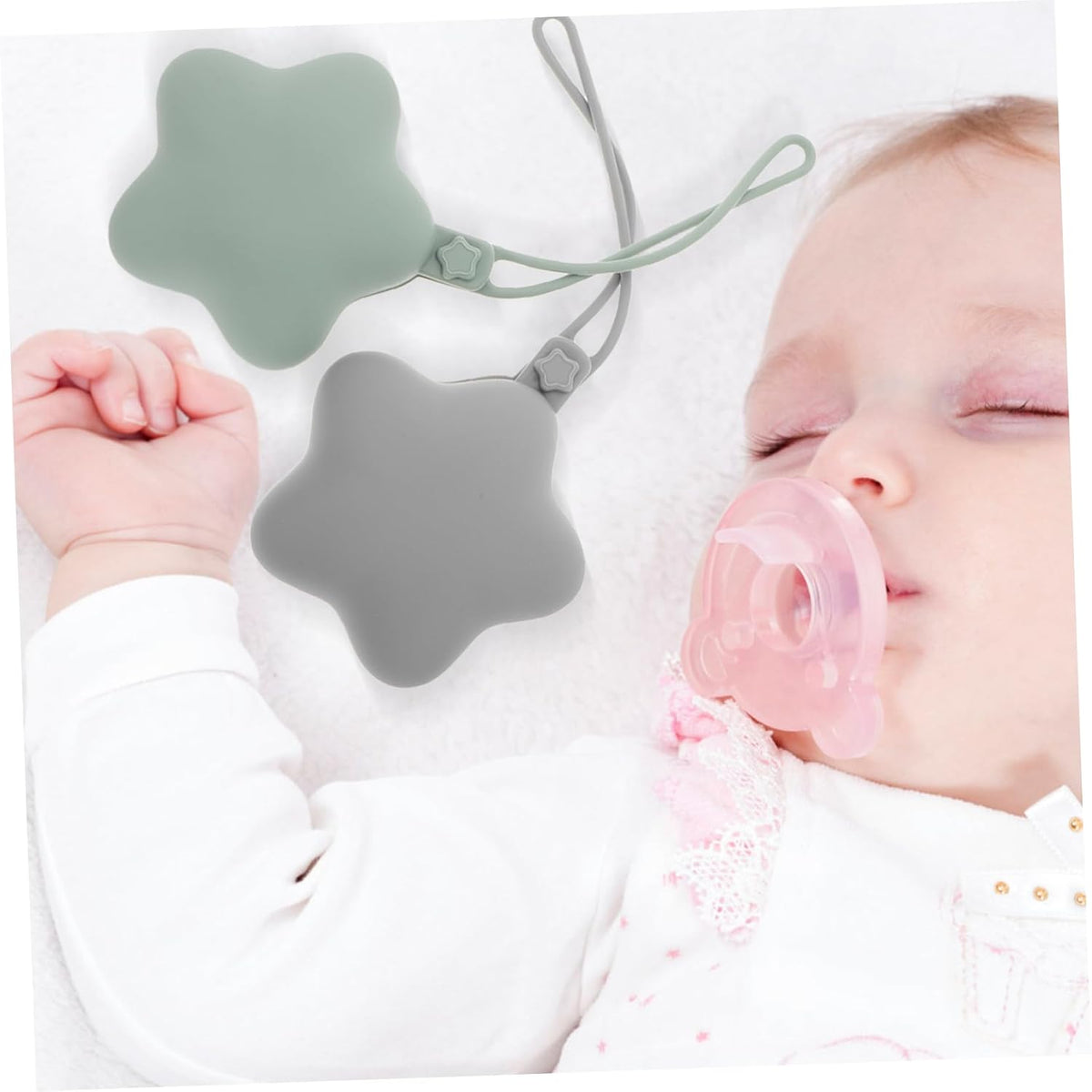 Totority 2pcs Silicone Holder Case Portable Storage Box Soft Clip for Diaper Bag Clean for Newborn